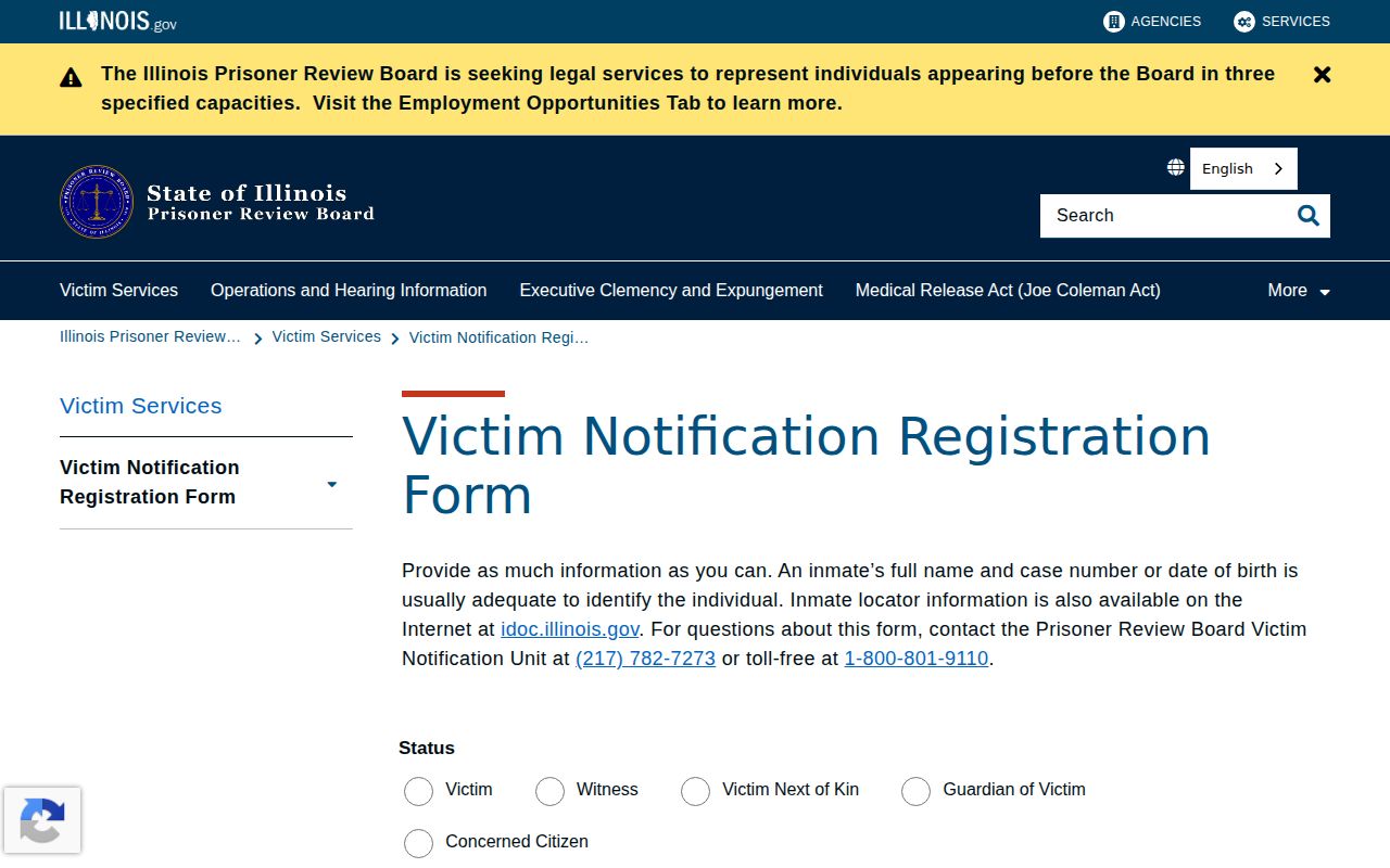 PRB notification registration related to Fulton County release events
